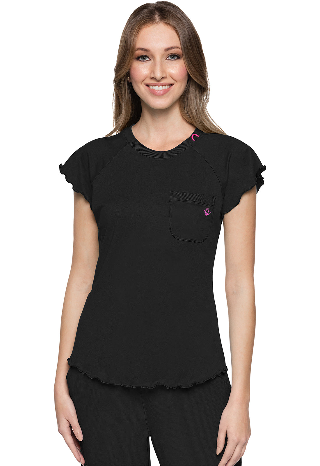 706 - Knit Lettuce-Edged Top - Med Couture