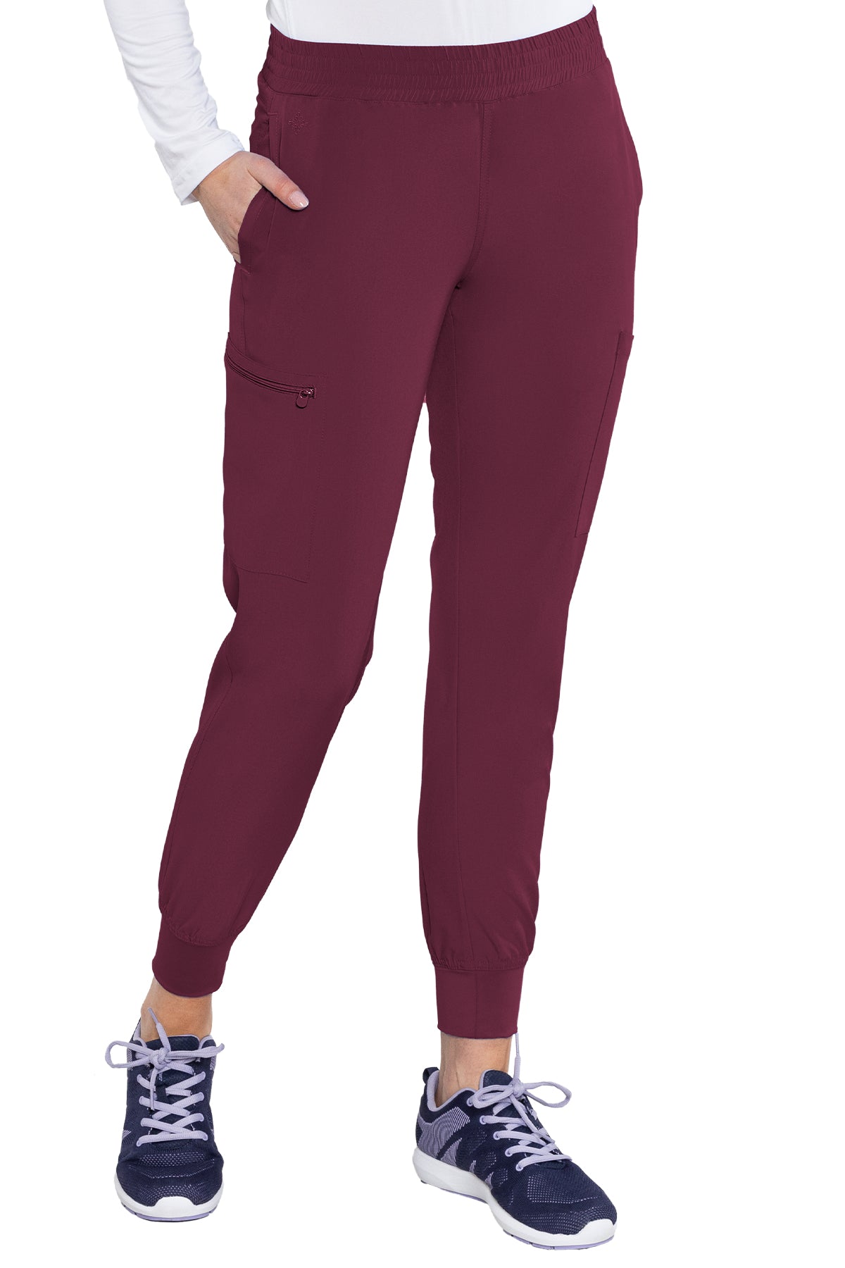 8739 - Med Couture - ENERGY - SMOCKED WAIST JOGGER PANT XS/P/T - XL/P/T