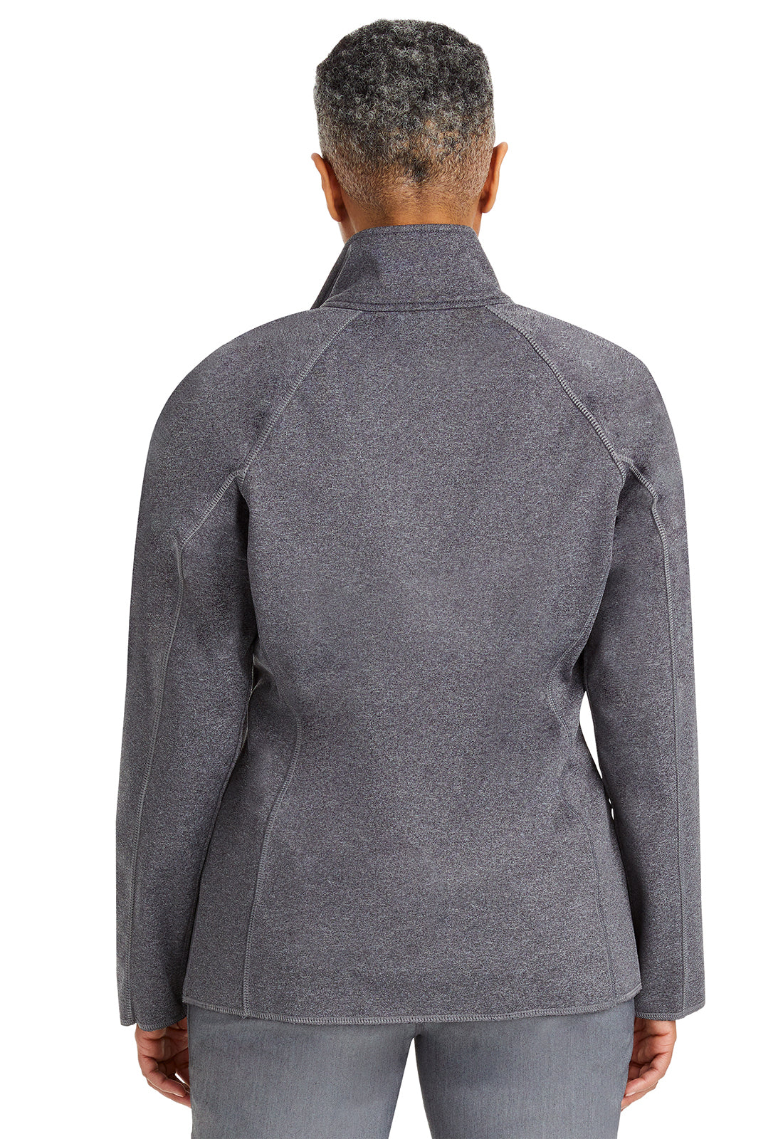 5300 - Brooklyn Jacket in Heather Grey Black - Healing Hands