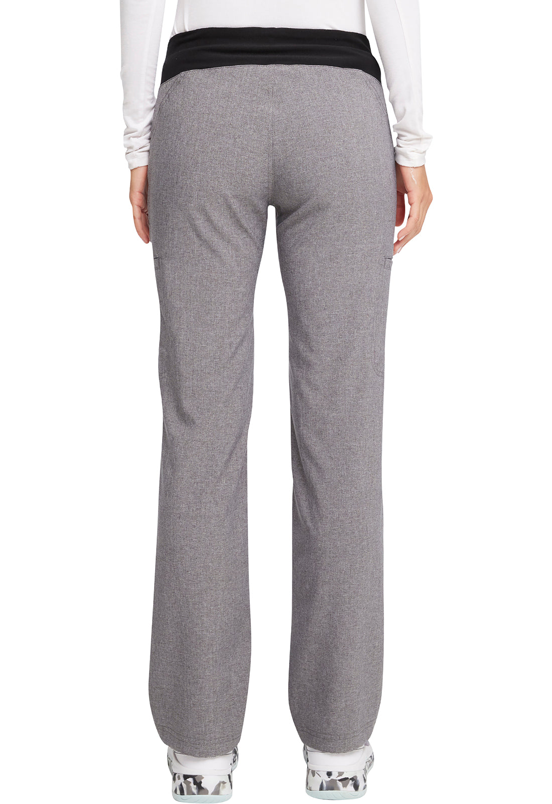 CK002Petitie - Mid Rise Straight Leg Pull-on Pant - Cherokee iFlex