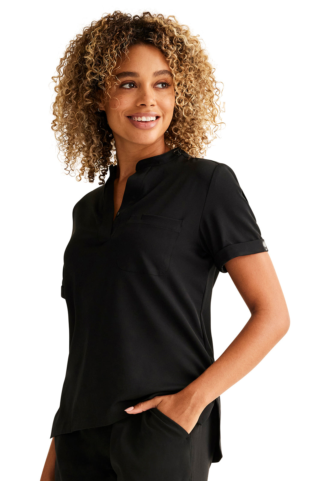 HH650 - Macy Top in Black - Healing Hands