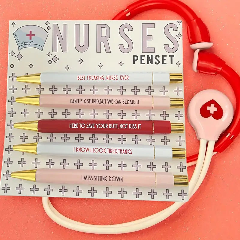 5pcs Fun Nurse Pens Ballpoint Set