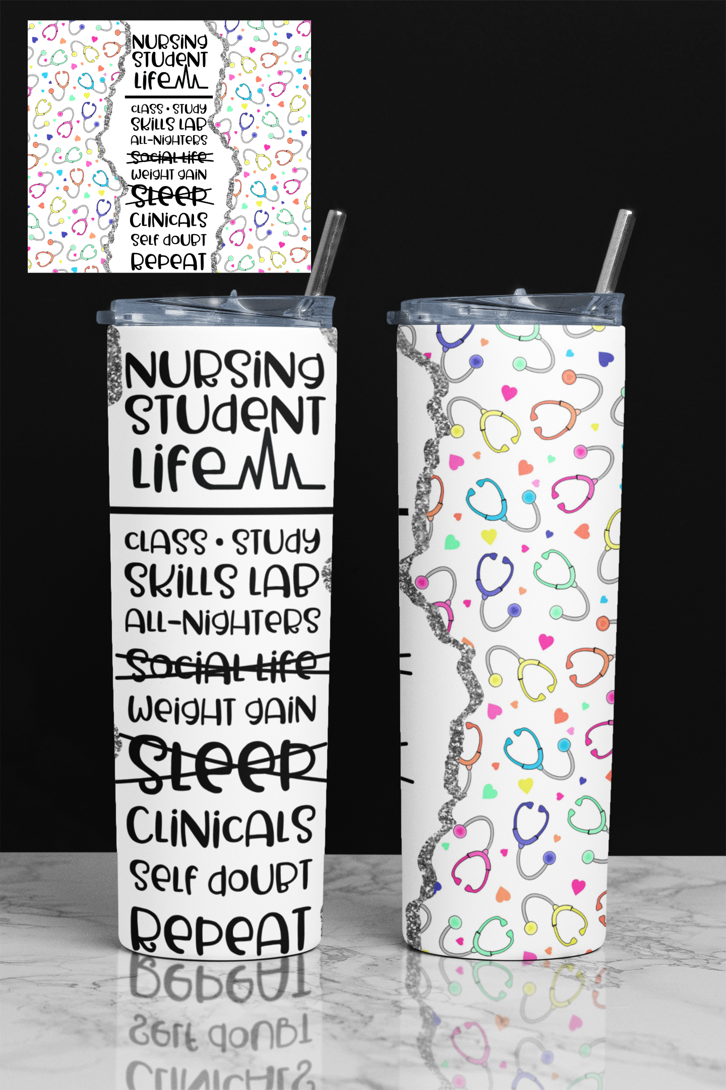 Nursing Student Life Tumbler