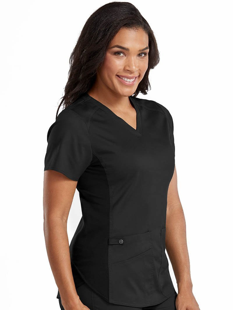 7459 - Med Couture - TOUCH - V-NECK SHIRTTAIL