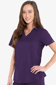 7459 - Med Couture - TOUCH - V-NECK SHIRTTAIL