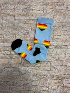 Compression sock - blue hearts